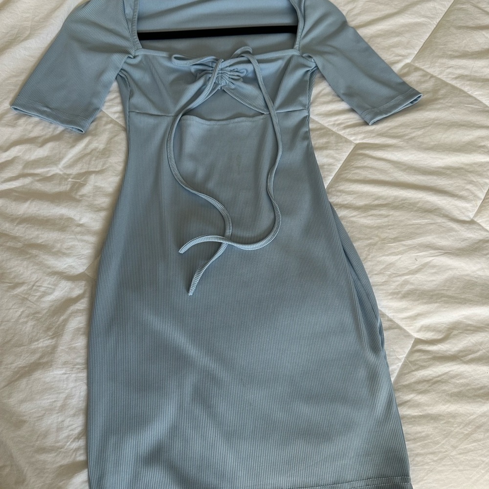 Elegant Blue Women's Dress